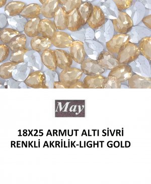 18X25 ARMUT ALTI SİVRİ RENKLİ AKRİLİK-LIGHT GOLD