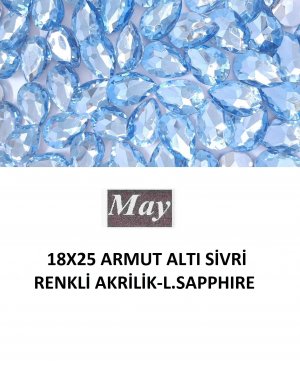 18X25 ARMUT ALTI SİVRİ RENKLİ AKRİLİK-LIGHT SAPPHIRE