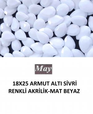 18X25 ARMUT ALTI SİVRİ RENKLİ AKRİLİK-MAT BEYAZ