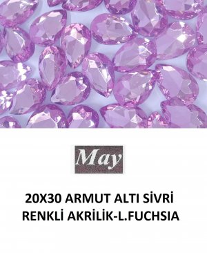 20X30 ARMUT ALTI SİVRİ RENKLİ AKRİLİK-LIGHT FUCHSIA