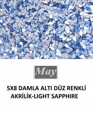 5X8 DAMLA ALTI DÜZ RENKLİ AKRİLİK-LIGHT SAPPHIRE