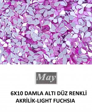 6X10 DAMLA ALTI DÜZ RENKLİ AKRİLİK-LIGHT FUCHSIA