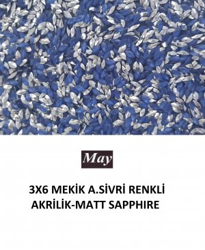 3X6 MEKİK ALTI SİVRİ RENKLİ AKRİLİK-MATT SAPPHIRE