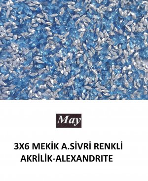 3X6 MEKİK ALTI SİVRİ RENKLİ AKRİLİK-ALEXANDRITE