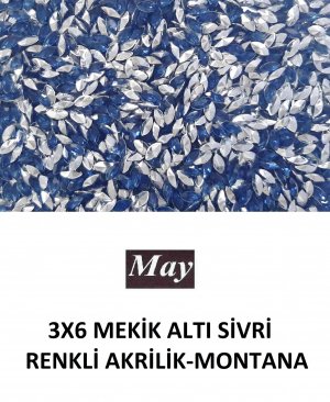 3X6 MEKİK ALTI SİVRİ RENKLİ AKRİLİK-MONTANA