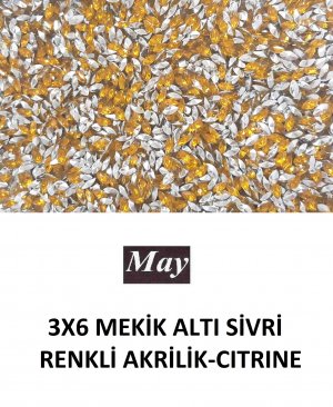 3X6 MEKİK ALTI SİVRİ RENKLİ AKRİLİK-CITRINE