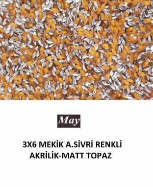 3X6 MEKİK ALTI SİVRİ RENKLİ AKRİLİK-MATT TOPAZ