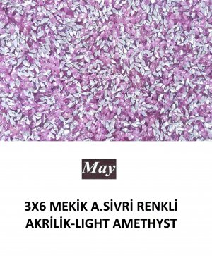 3X6 MEKİK ALTI SİVRİ RENKLİ AKRİLİK-LIGHT AMETHYST