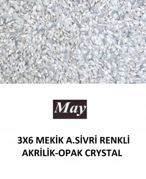 3X6 MEKİK ALTI SİVRİ RENKLİ AKRİLİK-OPAK CRYSTAL