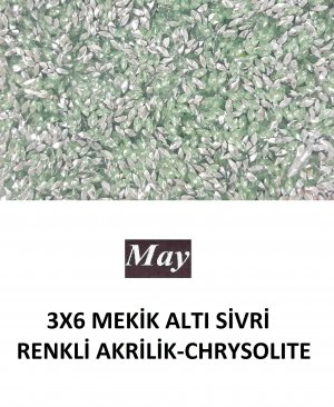 3X6 MEKİK ALTI SİVRİ RENKLİ AKRİLİK-CHRYSOLITE