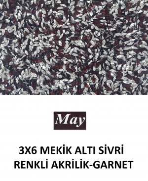 3X6 MEKİK ALTI SİVRİ RENKLİ AKRİLİK-GARNET