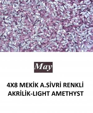 4X8 MEKİK ALTI SİVRİ RENKLİ AKRİLİK-LIGHT AMETHYST