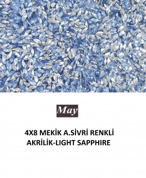 4X8 MEKİK ALTI SİVRİ RENKLİ AKRİLİK-LIGHT SAPPHIRE