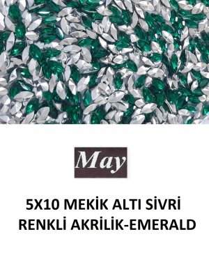 5X10 MEKİK ALTI SİVRİ RENKLİ AKRİLİK-EMERALD