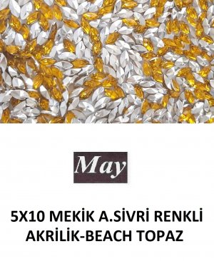 5X10 MEKİK ALTI SİVRİ RENKLİ AKRİLİK-BEACH TOPAZ