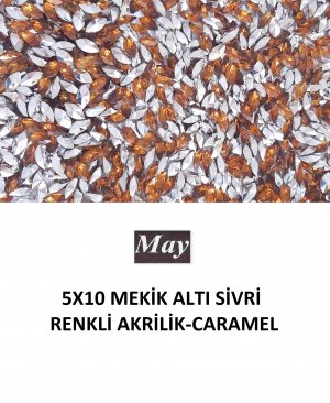 5X10 MEKİK ALTI SİVRİ RENKLİ AKRİLİK-CARAMEL