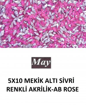 5X10 MEKİK ALTI SİVRİ RENKLİ AKRİLİK-AB ROSE