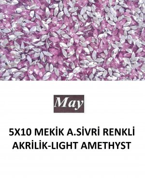 5X10 MEKİK ALTI SİVRİ RENKLİ AKRİLİK-LIGHT AMETHYST