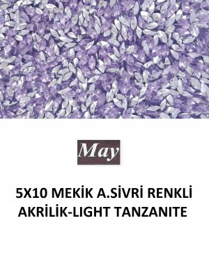 5X10 MEKİK ALTI SİVRİ RENKLİ AKRİLİK-LIGHT TANZANITE