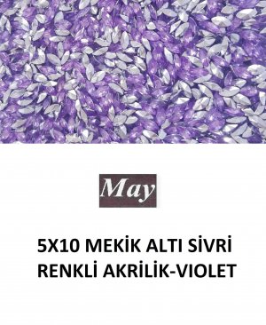 5X10 MEKİK ALTI SİVRİ RENKLİ AKRİLİK-VIOLET