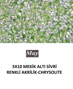 5X10 MEKİK ALTI SİVRİ RENKLİ AKRİLİK-CHRYSOLITE