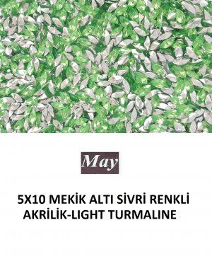 5X10 MEKİK ALTI SİVRİ RENKLİ AKRİLİK-LIGHT TURMALINE