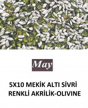 5X10 MEKİK ALTI SİVRİ RENKLİ AKRİLİK-OLIVINE