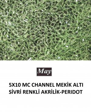 5X10 MC CHANNEL MEKİK ALTI SİVRİ RENKLİ AKRİLİK-PERIDOT