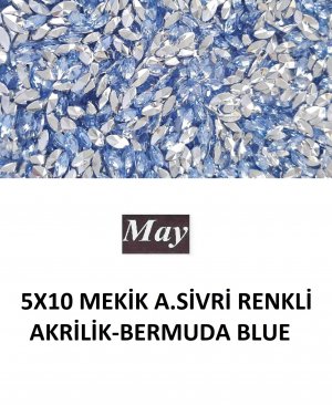 5X10 MEKİK ALTI SİVRİ RENKLİ AKRİLİK-BERMUDA BLUE