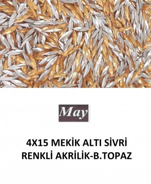 4X15 MEKİK ALTI SİVRİ RENKLİ AKRİLİK-BEACH TOPAZ