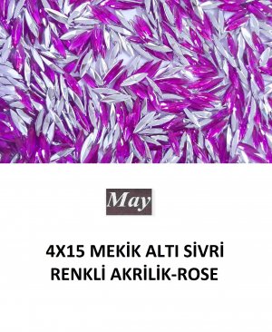 4X15 MEKİK ALTI SİVRİ RENKLİ AKRİLİK-ROSE