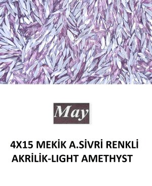 4X15 MEKİK ALTI SİVRİ RENKLİ AKRİLİK-LIGHT AMETHYST