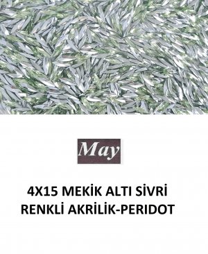 4X15 MEKİK ALTI SİVRİ RENKLİ AKRİLİK-PERIDOT