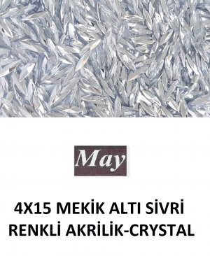 4X15 MEKİK ALTI SİVRİ RENKLİ AKRİLİK-CRYSTAL