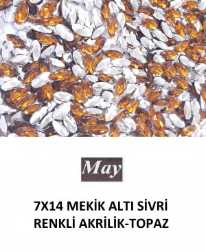 7X14 MEKİK ALTI SİVRİ RENKLİ AKRİLİK-TOPAZ