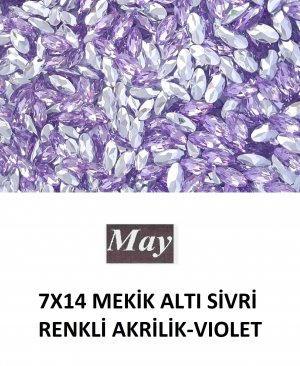 7X14 MEKİK ALTI SİVRİ RENKLİ AKRİLİK-VIOLET