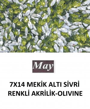 7X14 MEKİK ALTI SİVRİ RENKLİ AKRİLİK-OLIVINE