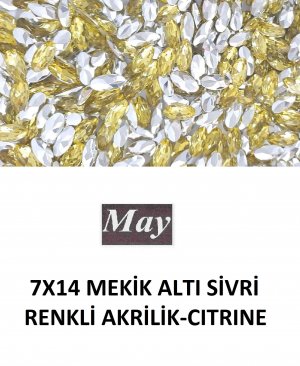 7X14 MEKİK ALTI SİVRİ RENKLİ AKRİLİK-CITRINE