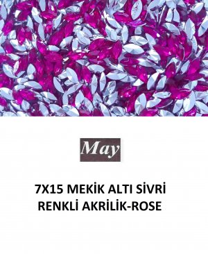 7X15 MEKİK ALTI SİVRİ RENKLİ AKRİLİK-ROSE