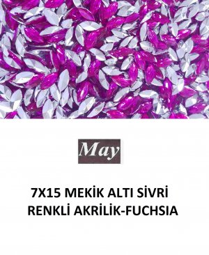 7X15 MEKİK ALTI SİVRİ RENKLİ AKRİLİK-FUCHSIA