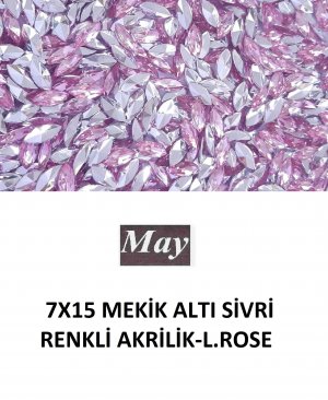 7X15 MEKİK ALTI SİVRİ RENKLİ AKRİLİK-LIGHT ROSE