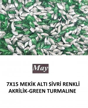 7X15 MEKİK ALTI SİVRİ RENKLİ AKRİLİK-GREEN TURMALINE