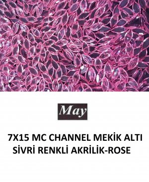 7X15 MC CHANNEL MEKİK ALTI SİVRİ RENKLİ AKRİLİK-ROSE