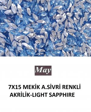 7X15 MEKİK ALTI SİVRİ RENKLİ AKRİLİK-LIGHT SAPPHIRE