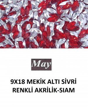 9X18 MEKİK ALTI SİVRİ RENKLİ AKRİLİK-SIAM