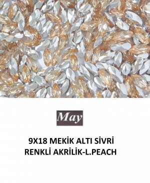 9X18 MEKİK ALTI SİVRİ RENKLİ AKRİLİK-LIGHT PEACH