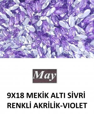 9X18 MEKİK ALTI SİVRİ RENKLİ AKRİLİK-VIOLET