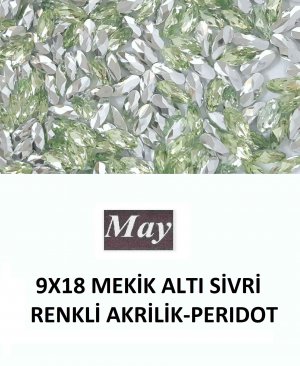 9X18 MEKİK ALTI SİVRİ RENKLİ AKRİLİK-PERIDOT