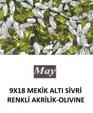 9X18 MEKİK ALTI SİVRİ RENKLİ AKRİLİK-OLIVINE