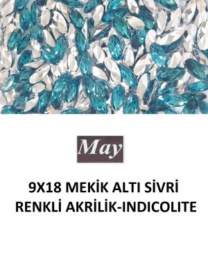 9X18 MEKİK ALTI SİVRİ RENKLİ AKRİLİK-INDICOLITE